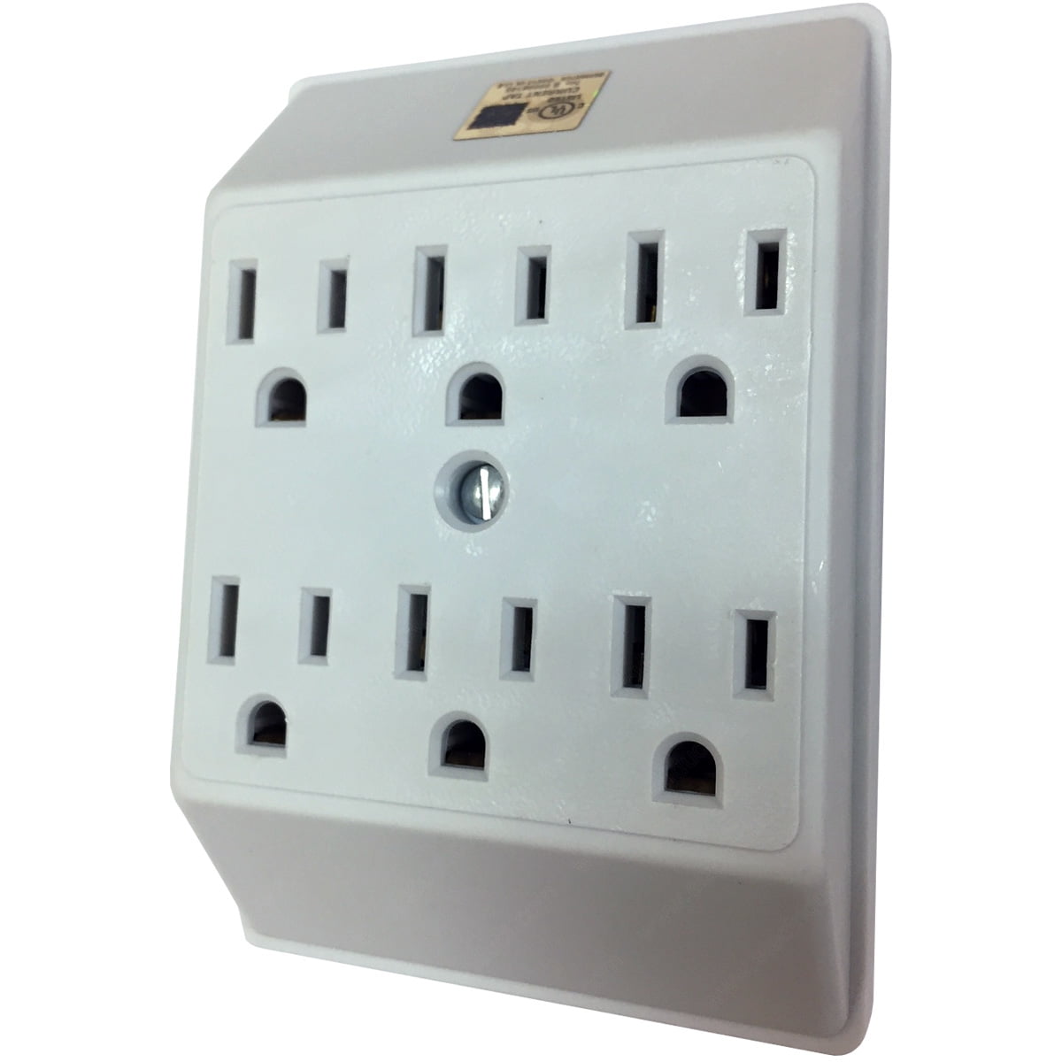 6 Outlet Grounded Wall Tap Adapter 3 Pack Electriduct