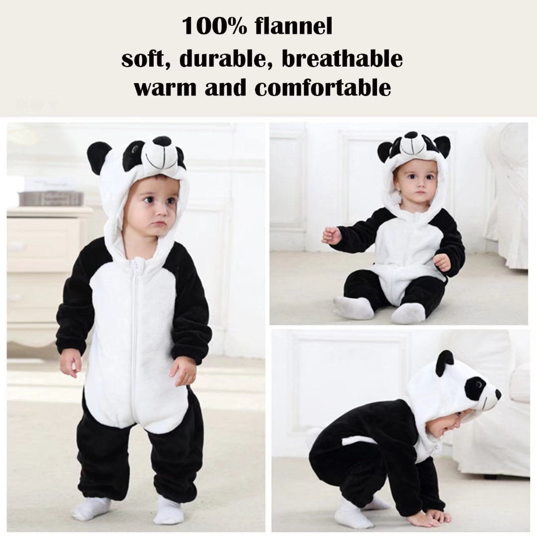 Baby Panda Costumes Unisex Toddler Onesie Halloween Dress Up Romper,  3-6 Months