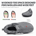 thumbnail image 4 of Mens Extra Wide Slip On Shoes, Breathable Knit Upper Air Cushion Sole Non Slip Casual Sneakers for Wide Feet Swollen Feet, 4 of 6