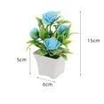 thumbnail image 5 of Hadanceo Fake Potted Plant Vibrant Color Artificial Rose Bonsai Fade-resistant Realistic Simulated Plant for Home Decoration, 5 of 7