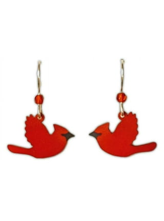 Sterling Silver Cardinal Bird Wire Earrings-Red - Neustaedter's Fine  Jewelry St. Louis