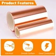 thumbnail image 3 of Copper Foil Sheet Roll, 6in X 10Ft Copper Sheet, 0.1mm Copper Flashing for House Repair & DIY Projects, 3 of 6