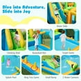 thumbnail image 5 of Costway Inflatable Water Park with Climbing Wall Basketball Rim Target Game & 750W Blower, 5 of 9
