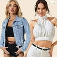 thumbnail image 2 of 3 Pack Skinny Leather Chic Belt for Women, PU Leather Thin Belt with Metal Gold Buckle for Jeans Pants Dress, 2 of 7