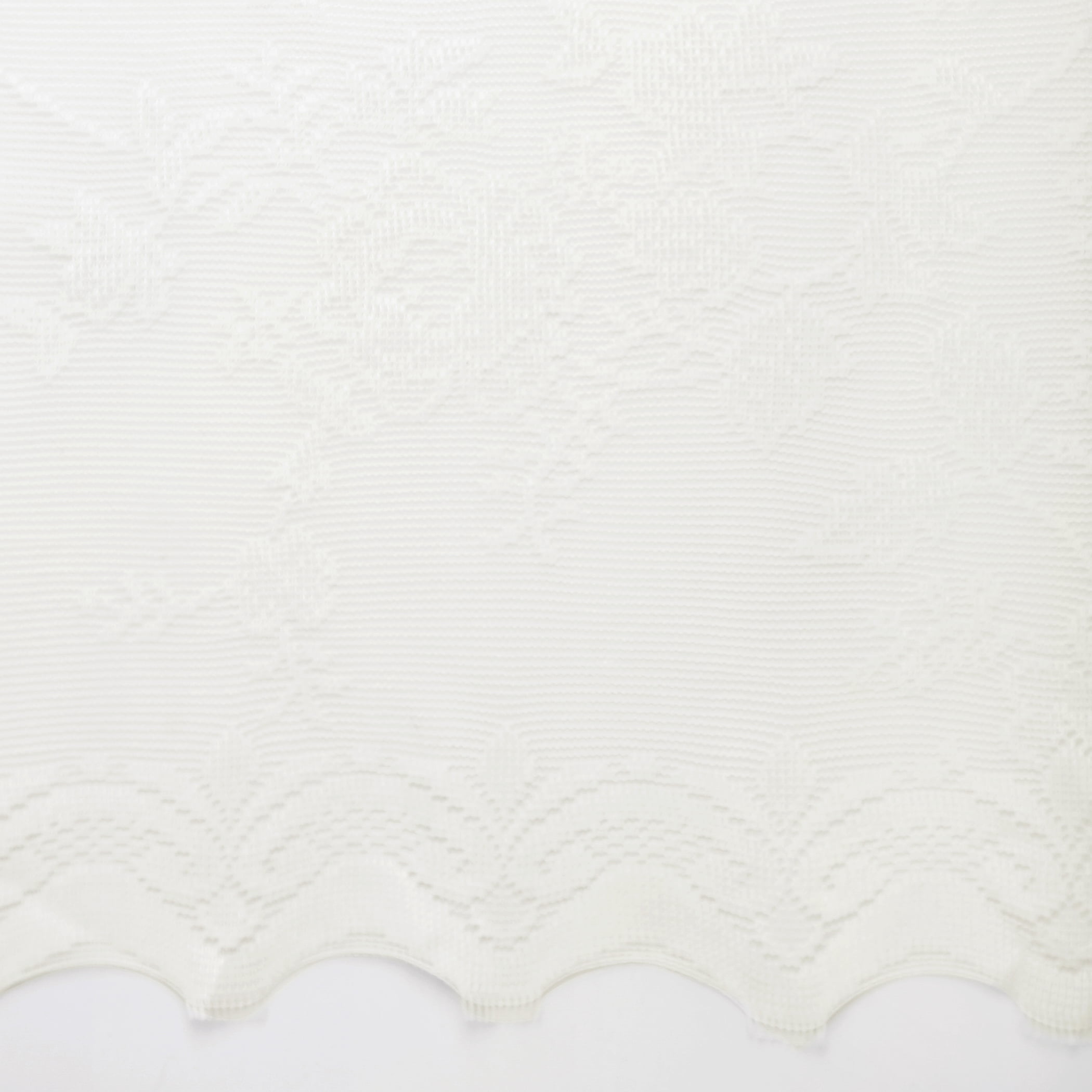 No. 918 Quinn Floral Lace Sheer Rod Pocket Kitchen Curtains, 58"x24", Ivory