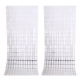 thumbnail image 1 of 2Pcs Square Foil Fringe Backdrop Curtain Tinsel Curtain Backdrop for Birthday, Wedding, Party Decor, 1 of 5