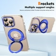 thumbnail image 4 of Magnetic 360° Rotation Ring Stand for iPhone 16 Case, Military Drop Protection, Compatible with MagSafe, Non-Yellowing, With Kickstand,Shockproof Anti-fall Phone Case Cover,Blue, 4 of 13