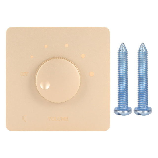Control de volumen de 50 W, seguridad profesional, perilla de ajuste de 5 velocidades, controlador de volumen para altavoces domésticos, dorado