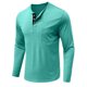 thumbnail image 3 of pstuiky camisas de manga larga para hombre, Camisa informal de cuello redondo para hombre, jersey de manga larga lisa con bolsillos y botones, deportiva Tops de hombre xxl, 3 of 8