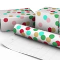 thumbnail image 3 of Hallmark Jumbo Holiday Reversible Wrapping Paper Roll (Colorful Dots and Red Stripes), 60 Sq. ft., 3 of 6