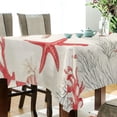 thumbnail image 5 of Yayeee Tablecloths 60" x 60" Rectangle Wrinkle Resistant Party Table Cover, Brown Starfish, 5 of 8