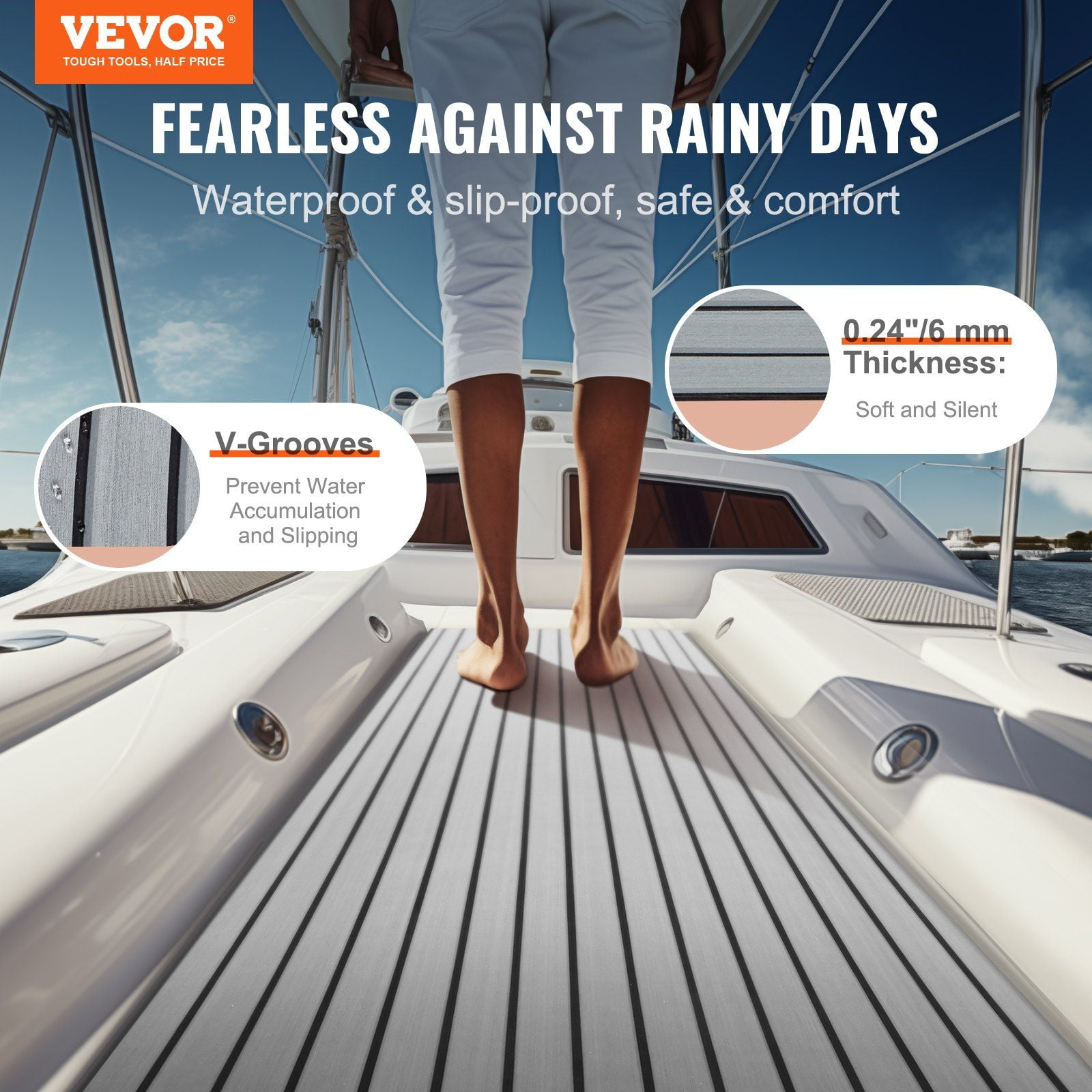 EVA Foam Boat Decking 94.5 x 35.4 Inch Non Slip Self Adhesive Marine Carpet for Boats Yacht Pontoon Kayak Flooring 23.2 sq ft