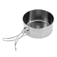 thumbnail image 4 of Tebru Cookware Set,4Pcs Portable Stainless Steel Cookware Set Camping Picnic Outdoor Pan Pot Plate Tableware, Outdoor Cooking Tool, 4 of 7