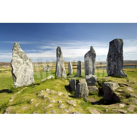 Callanish Standing Stone Circle, Callanish, Isle of Lewis, Scotland, Uk. Print Wall Art By