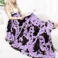 thumbnail image 2 of Flannel Kids Blanket Purple Violet Lavender Lilac Soft Lightweight Plush Fuzzy Warm Fleece Throw Blanket Cute Purple Gifts Stuff Decor for Boys Girls, 2 of 6