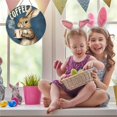 thumbnail image 2 of Easter Decorations Easter Round Door Sign Bunny Door Sign For Daily For Farmhouse Coffee Shop Front Door Home Decoration Door Hanging Decoration 7.9"X7.9", 2 of 5