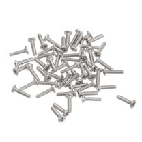 Uxcell M1x0.25x4mm 100 Pack Metal Flat Round Head Screws Phillips Drive Machine Bolt