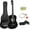 Dark Black, variant on 38" Kids Acoustic Guitar Bundle Kit for Starter Beginner Music Lovers, 6-String Folk Guitar with Gig Bag, Extra Set Steel Strings, Strap, Pitch Pipe and Pick