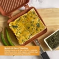 thumbnail image 2 of Jean-Patrique Stovetop Panini Grill Press Sandwich Maker, Copper – Ceramic Nonstick Grilled Cheese Maker with Handles - Indoor & Outdoor Double-sided Sandwich Toaster, 2 of 8