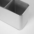 thumbnail image 1 of Portalápices Cuadrado Plateado De 2 Orificios Portalápices De Metal, Portalápices De Aluminio, Portalápices Estable De Diseño Moderno, Tratamiento Antideslizante En La Parte Inferior, Para Oficina, 1 of 3