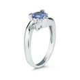 thumbnail image 2 of SZUL Women's Trillion Cut Tanzanite and Diamond Ring in 14K White Gold, 2 of 5