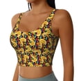 thumbnail image 2 of Fotbe Cartoon Ducks Sujetador Deportivo Largo sin Aros para Mujer con Almohadillas y Soporte Medio, Transpirable y Absorbente, Camiseta Tipo Chaleco o Tank Top-Medium, 2 of 8