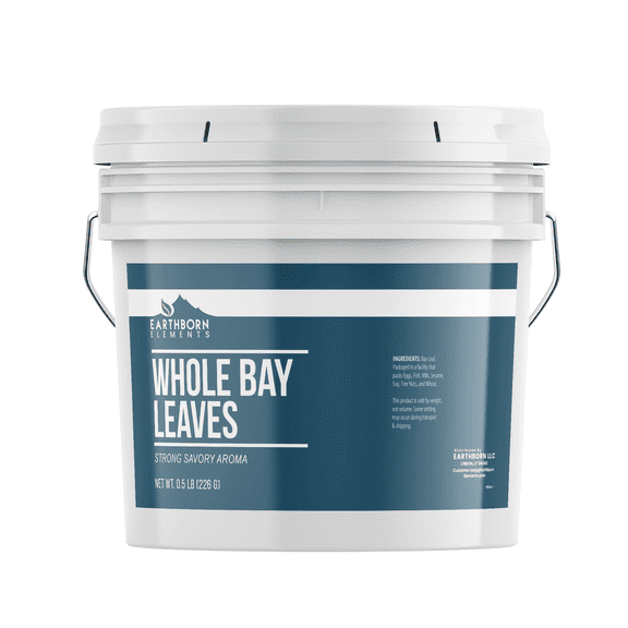 Earthborn Elements Whole Bay Leaves 1 Gallon Bucket, Savory, Bulk Size