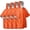 Orange, variant on Emergency Poncho with Mylar,Thermal Poncho,Survival Rain Poncho,Lightweight, Compact, Reusable Emergency Blanket Poncho for Hiking, Camping, Thermal Gear, Car Kit, Outdoors - 4 Pack (Green)