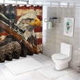 thumbnail image 7 of Orinice Eagle Bathroom Decor Set with Hooks, Colorful Luxurious Graphic Print Polyester Fabric Fashion Shower Curtain, Chic Modern Design, Waterproof and Easy to Install 60x72, 7 of 7