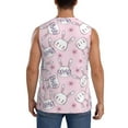 thumbnail image 4 of Balery Cute Rabbit Flower Men's Sleeveless Muscle Shirts Workout Tank Top, Moisture Wicking, Odor Protection-XX-Large, 4 of 8