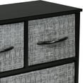 thumbnail image 3 of Sorbus Dresser with 5 Drawers - Furniture Storage Chest Tower Unit for Bedroom, Hallway, Closet, Office Organization - Steel Frame, Wood Top, Easy Pull Fabric Bins (Gray/Black), 3 of 10