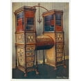 thumbnail image 3 of Edwin Foley 19x24 Black Modern Framed Museum Art Print Titled - The Sisters Inlaid Double Secretaire and Bookcase Cabinet (1910 - 1911), 3 of 5