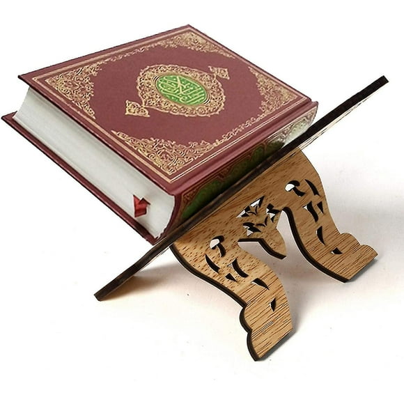 Book Stand Made Of Wood, Koran Holy Book Holder, Bookshelf Ornaments For Reading, Islam Book
