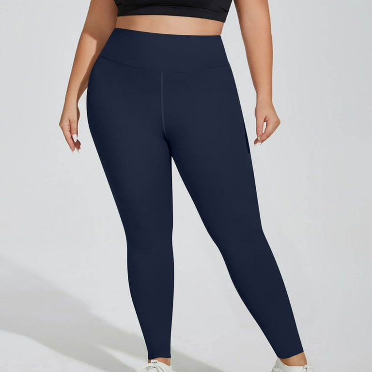 Yoga Pants For Women Elastic High Waist Plus Size Solid Color
