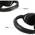 thumbnail image 2 of Headband Cover Compatible with Q45, Q30, Q35, Q20, Q10 Headphones, Protein Leather Zippered Headband Cover Compatible with WH-1000XM4, WH-1000XM3, WH-XB910N, WH-XB900N Headphones (Black), 2 of 7