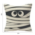 thumbnail image 4 of Halloween Black Bandage Background Decoration Farmhouse Decor Cotton Linen Home Decorative Throw Pillow Case Cushion Cover for Sofa Couch, 18" x 18", 4 of 8