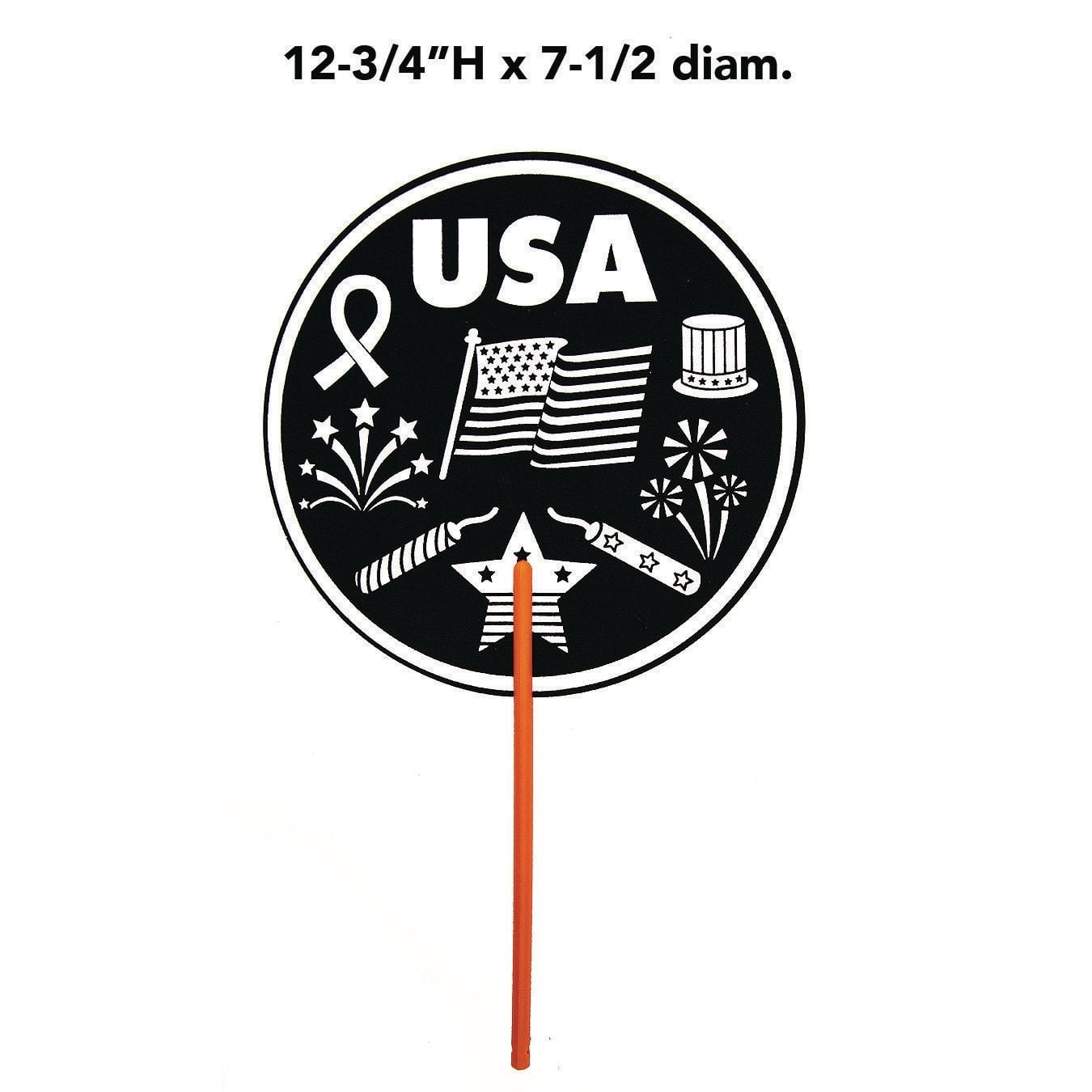 Patriotic Velvet Art Fan (Pack of 48)