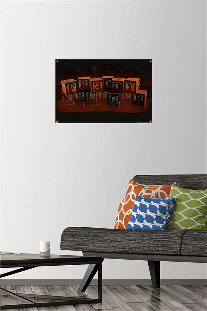 A Nightmare on Elm Street - Blocks Wall Poster with Pushpins, 14.725" x 22.375"