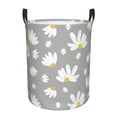 thumbnail image 2 of LNWH Laundry Basket, Daisy Floral Doodle Pattern Foldable Laundry Hamper with Handles Waterproof, Medium Size, 2 of 8
