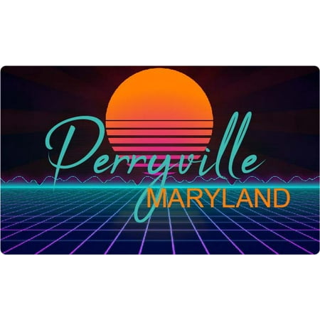 

Perryville Maryland 4 X 2.25-Inch Fridge Magnet Retro Neon Design