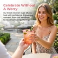 thumbnail image 3 of Wuxiuli 12oz Pink Plastic Party Cups with Straws Lightweight Cups 50 Pack, 3 of 7
