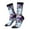 3 Black, variant on Purple Marble Texture Crew Socks for Men & Women, Breathable Casual Athletic Ankle Socks