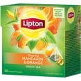 thumbnail image 2 of 6 LIPTON MANDARIN ORANGE Flavored Green Tea Boxes 120 Silk Pyramid Bags Total, 2 of 9