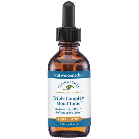 NativeRemedies Triple Complex Mood Tonic - Natural Homeopathic Formula Relieves Symptoms of Poor Mood and Emotional Oversensitivity - Helps Relieve Feelings of Sadness and Hopelessness - 59 mL