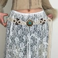 thumbnail image 6 of Aellinatey Bohemian Crochet Belt Self Knotted WaistBand Ethnic Waist Belt Women Waiststrap, 6 of 16