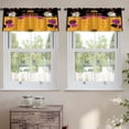 thumbnail image 2 of LALILO Kitchen Curtain Valance Cute Cartoon Llama Tribal Rod Pocket Window Curtain 52"x 18" Set of 2, 2 of 7