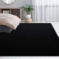 thumbnail image 5 of Large Area Rugs For Living Room Bedroom  7x10 Feet Black Rug Minimalist Modern Shag Soft Thick Comfy Memory Foam Indoor Carpet Non-slip Washable Dorm Home Decor, 5 of 8