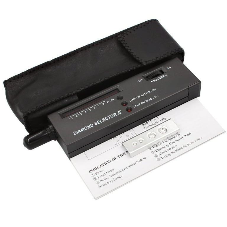 High Accuracy Diamond Tester Professional Jeweler for Novice and Expert - Diamond Selector II 9V Battery Included