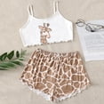 thumbnail image 2 of BOOMNY Womens Pajamas Set Sleeveless Pjs Crop Tops Shorts Sleepwewar Pyjamas Graphic Soft Cozy Homewear Loungewear Sets, 2 of 7