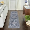 thumbnail image 4 of Nourison Home Machine Washable Series 1 Vintage Ivory Navy 2' x 6' Area Rug (2x6), 4 of 9